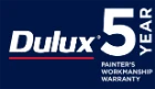 Dulux 5 Year Painter's Workmanship Warranty badge
